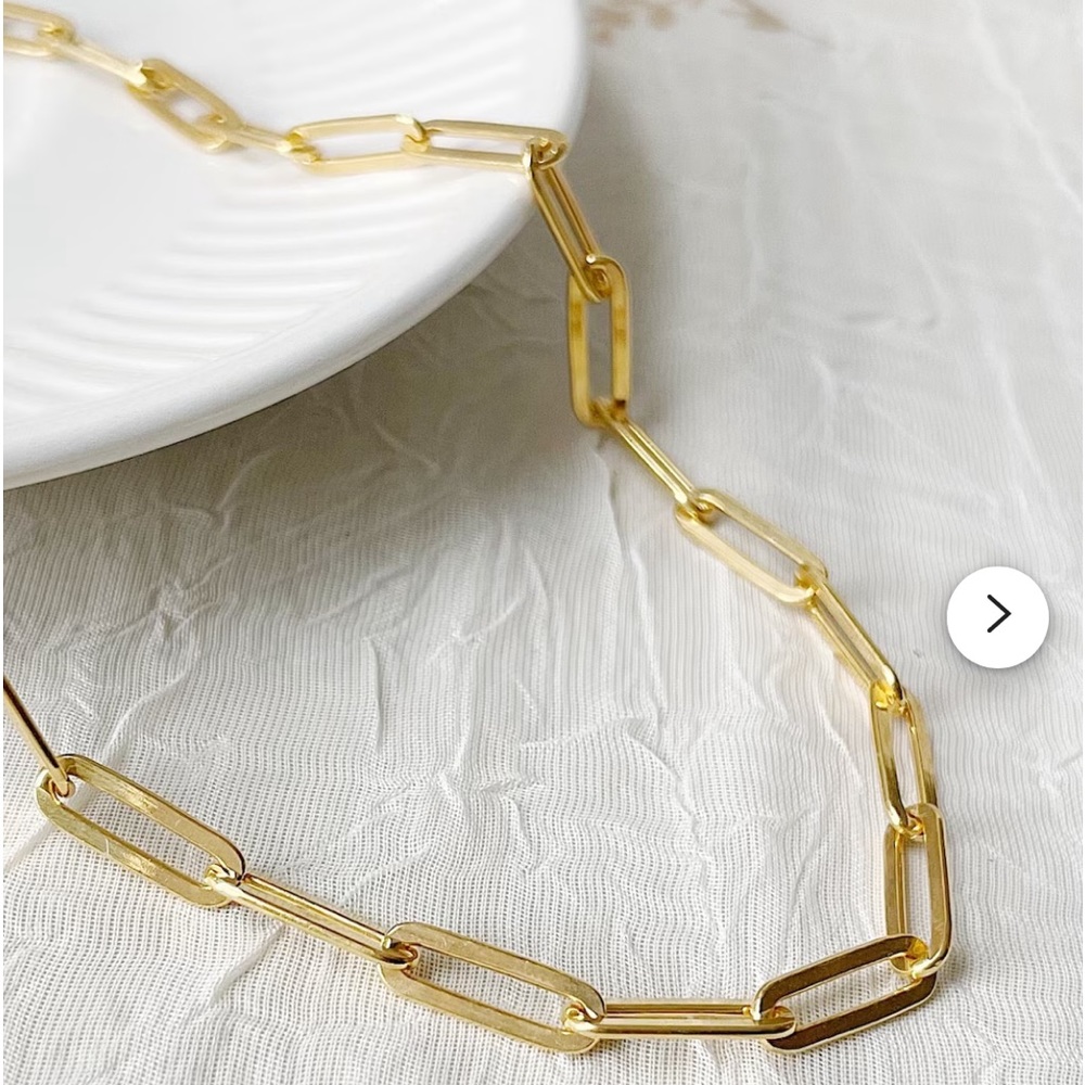 14K GOLD FILLED 5.9MM PAPER CLIP CHAIN